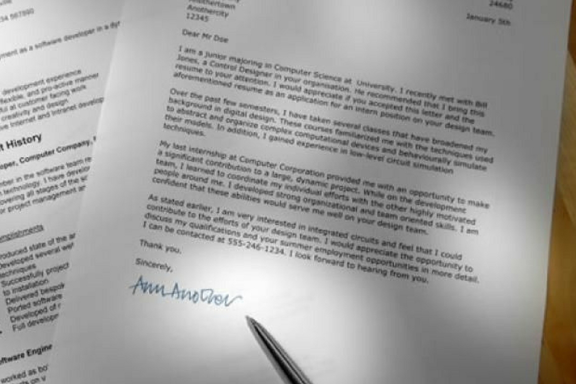 Como Escrever Uma Carta De Apresentacao Cover Letter