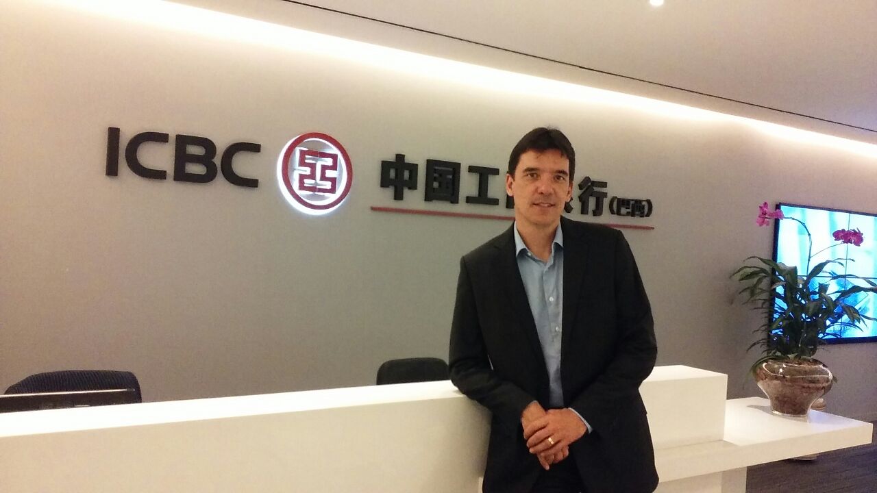 Paulo Cunha no escritório brasileiro do ICBC, um dos maiores do mercado financeiro