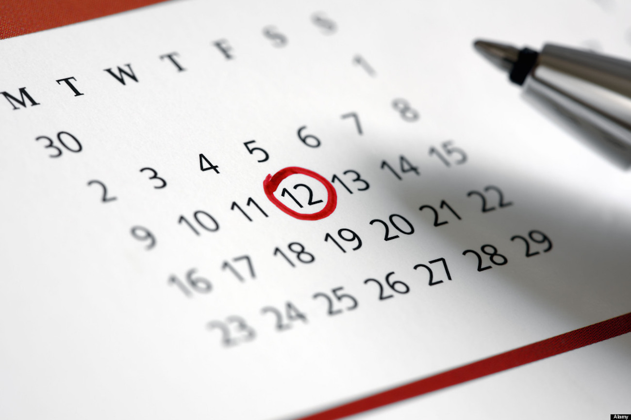 Calendário com data circulada - Como formar novos hábitos?