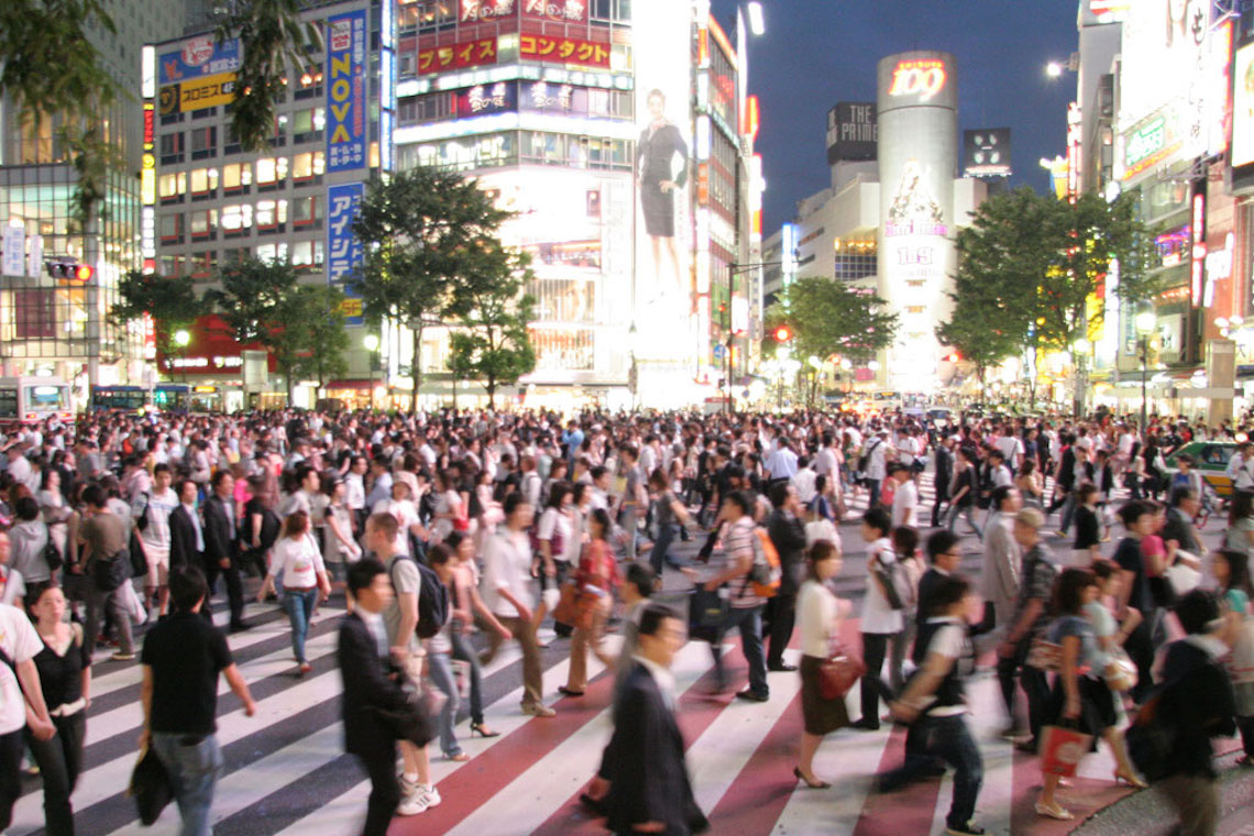 Multidão em Shibuya, em Tóquio